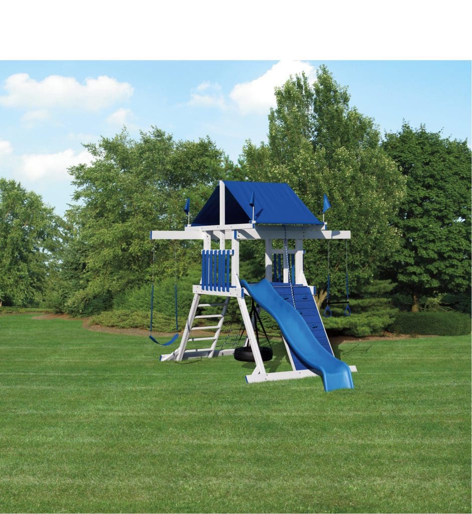 Backyard Slides And Swing Set Blue