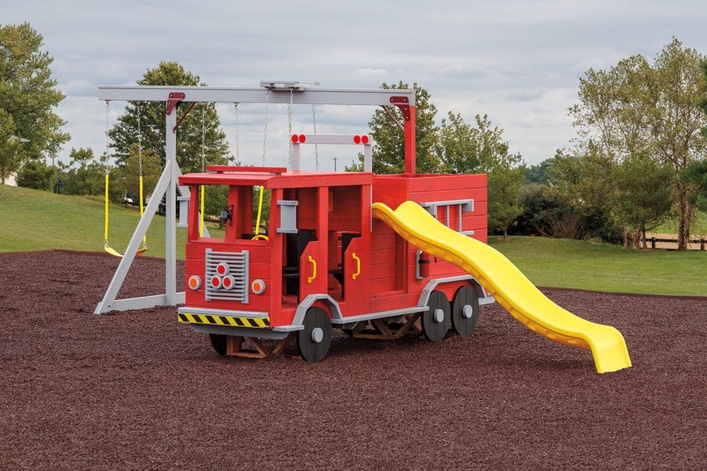 Fire Truck Stain With Yellow Slide