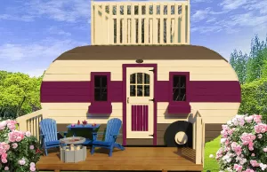 The Happy Camper Playset has a one of a kind design and colors. Kids love it! Customize it your way.